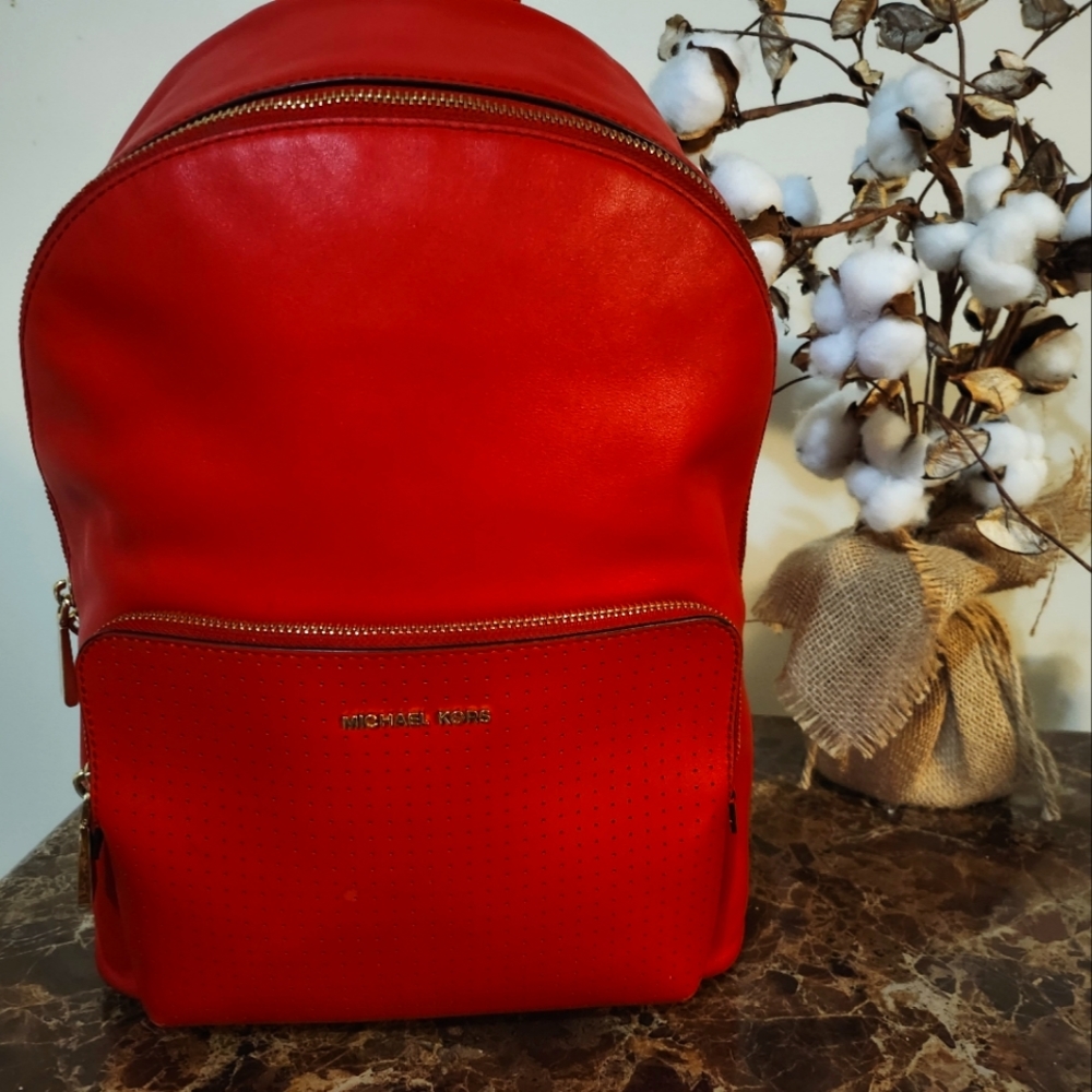 EUC Michael Kors Leather Backpack